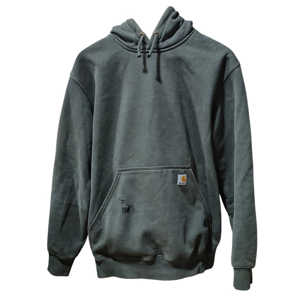 Carhartt Men's Rain Defender Hoodie Sweatshirt Heavy Workwear Heavy Gear Pouch M